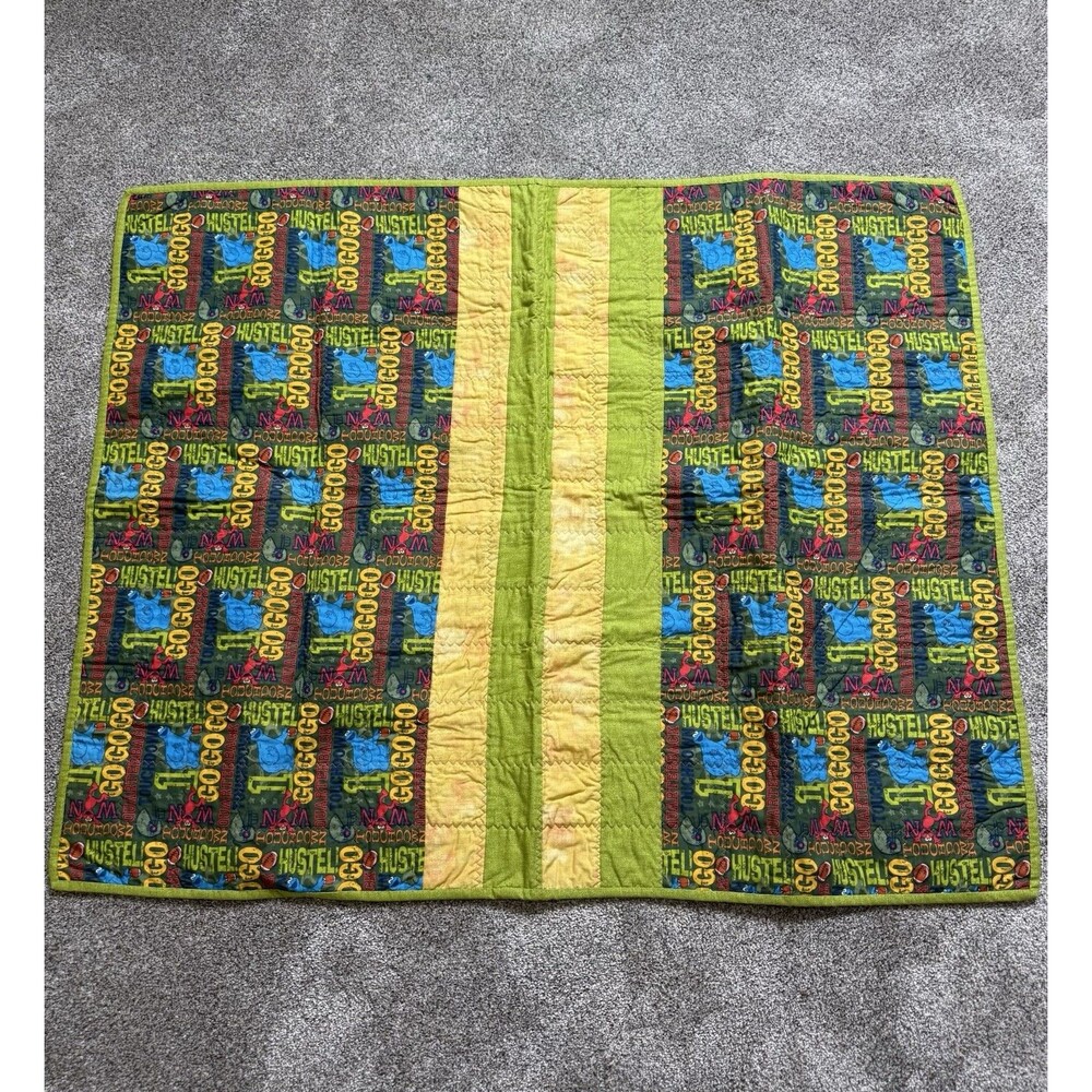 Sesame Street  Football Themed Children's Quilt 38"X48"